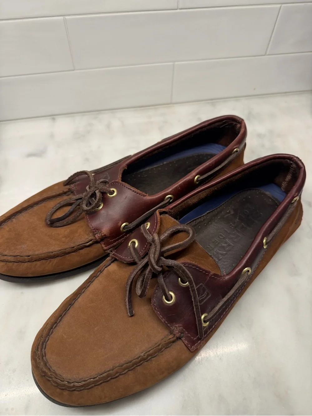 Sperry Brown Leather & Suede Boat Shoes